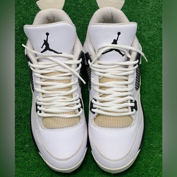 RARE! Size 11 - Jordan 4 Retro Metal Baseball Cleats - 807710-110 - Picture 11 of 15